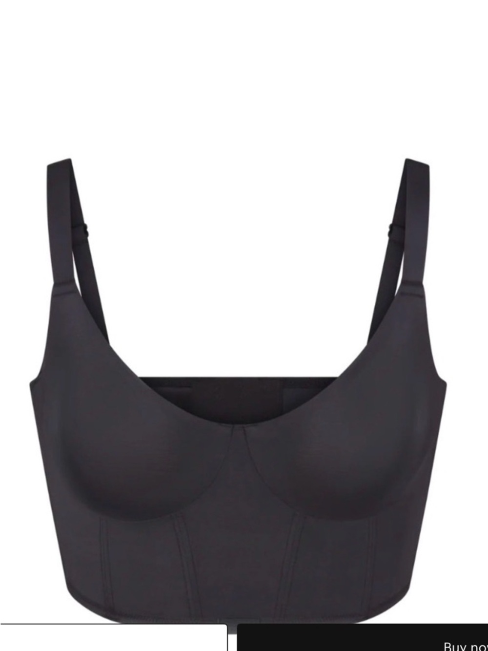 SKIMS Black Longline Molded Bra
